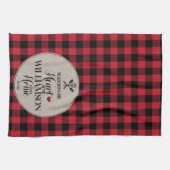 Rustikale Küche Familienname Geschirrtuch (Horizontal)