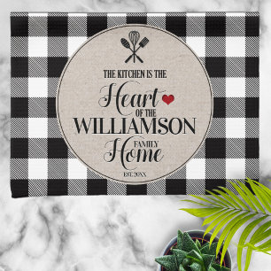 Rustikale Küche Familienname Geschirrtuch