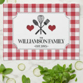 Rustikale Küche Familienname Geschirrtuch (Gefaltet)