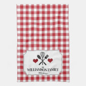 Rustikale Küche Familienname Geschirrtuch (Vertikal)