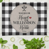 Rustikale Küche Familienname Geschirrtuch (Gefaltet)