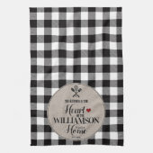 Rustikale Küche Familienname Geschirrtuch (Vertikal)