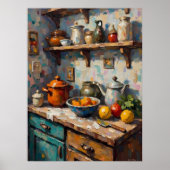 Rustikale Küche Stillleben Poster (Vorne)