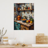 Rustikale Küche Stillleben Poster (Küche)