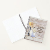 Rustikale Küche Utensil Blume Weißes Holzrezept Notizblock (Innenseite)