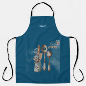 Rustikale Küchengeräte Moderne Monogramm Schürze (Vorderseite)