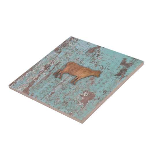 Rustikale Kuh 2 Fliese (Seite)