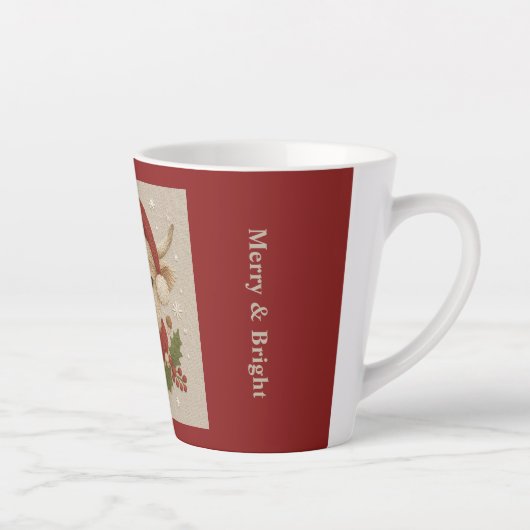 Rustikale Kuh mit Weihnachtsmannmütze Milchtasse (Rechts)