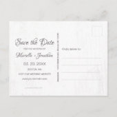 Rustikale Kuh Skull Boho Blush Bloral Save the Dat Ankündigungspostkarte (Rückseite)