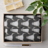 Rustikale Kuh Skull Boho Monogram Personalisiert Seidenpapier (Geschenk)