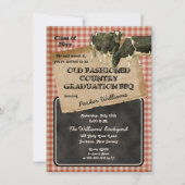 Rustikale Kühe Rindfleisch Hinterhof Grad Keks GRI Einladung (Vorderseite)