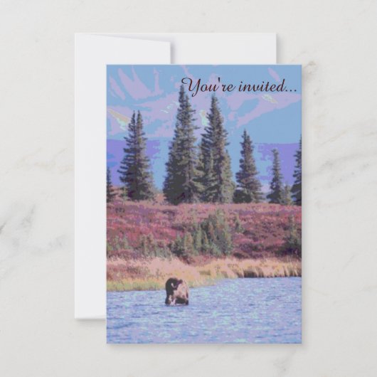 Rustikale kundengerechte Elchhochzeitseinladungen Einladung (Vorderseite)