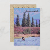 Rustikale kundengerechte Elchhochzeitseinladungen Einladung (Vorne/Hinten)