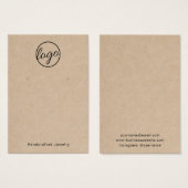 Rustikale Kundenkarte mit eigenem Logo (Vorne & Hinten)
