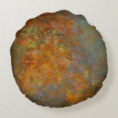 Rustikale Kunstfertigkeit Inspiriert Rundes Kissen (Rückseite)