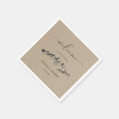 Rustikale Künstlerische Hochzeit Personalisiert Serviette (Ecke)