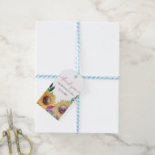 Rustikale künstlerische Sonnenblumen Kunst, Dichtu Geschenkanhänger (Mit Garn)