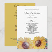 Rustikale künstlerische Sonnenblumen Kunst, Dichtu Programm (Vorne/Hinten)