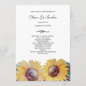 Rustikale künstlerische Sonnenblumen Kunst, Dichtu Programm (Vorderseite)