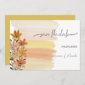 Rustikale künstlerische Wildblumen Kunst, Dichtung Save The Date (Vorne/Hinten)