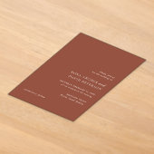 Rustikale Kupfer-Editorial-Moderne Hochzeit Acryleinladungen (Ablage )