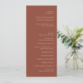 Rustikale Kupfer-Editorial-Moderne Hochzeit Programm (Stehend Vorderseite)