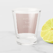 Rustikale Kupfer-Editorial-Moderne Hochzeit Schnapsglas (Rückseite)