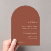 Rustikale Kupfer-Hochzeit im modernen Editorial-St Acryleinladungen (Insitu (Handheld))