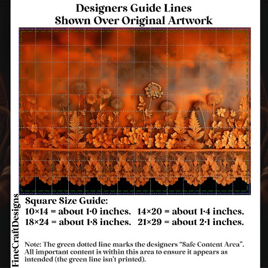 Rustikale Kupfer- und Spitzenfloral Panel EJ7 Deco Seidenpapier