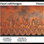 Rustikale Kupfer- und Spitzenfloral Panel EJ7 Deco Seidenpapier