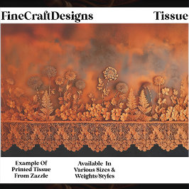 Rustikale Kupfer- und Spitzenfloral Panel EJ7 Deco Seidenpapier