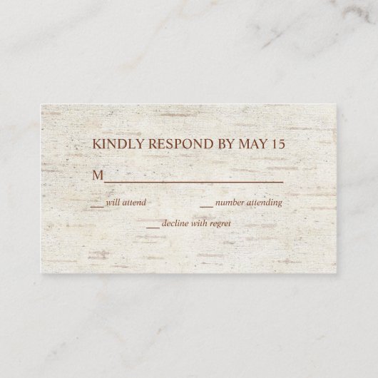 Rustikale Kupfergeometrie Eukalyptus Birch UAWG Begleitkarte (Rückseite)