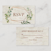 Rustikale Kupfergeometrie Eukalyptus Birch UAWG Begleitkarte (Vorne/Hinten)