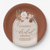 Rustikale Kupferpampen Brautparty Teller (Vorderseite)
