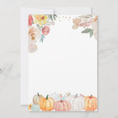 Rustikale Kürbis Babydusche Einladung (Rückseite)