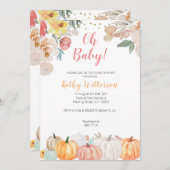 Rustikale Kürbis Babydusche Einladung (Vorne/Hinten)