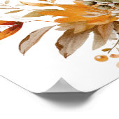 Rustikale Kürbis Brautparty Empfang Poster (Ecke)