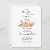 Rustikale Kürbis, die nach Geschlecht kommen, offe Einladung (Vorderseite)