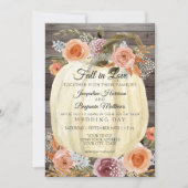 Rustikale Kürbis Einladung (Vorderseite)