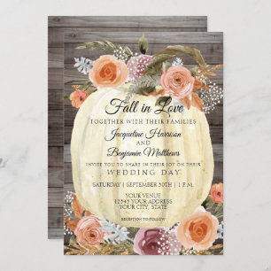 Rustikale Kürbis Einladung