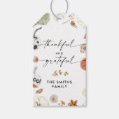 Rustikale Kürbis-Erntedank-Abend-Geschenkkarte Geschenkanhänger (Vorderseite)