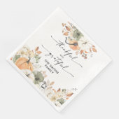 Rustikale Kürbis-Erntedank-Abendessen-Papier-Tisch Serviette (Ecke)