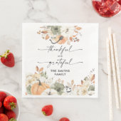 Rustikale Kürbis-Erntedank-Abendessen-Papier-Tisch Serviette (Beispiel)