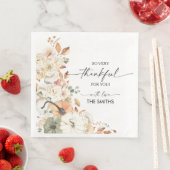 Rustikale Kürbis-Erntedank-Abendessen-Papier-Tisch Serviette (Beispiel)