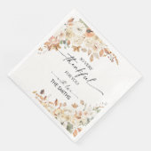 Rustikale Kürbis-Erntedank-Abendessen-Papier-Tisch Serviette (Ecke)