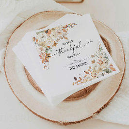 Rustikale Kürbis-Erntedank-Abendessen-Papier-Tisch Serviette
