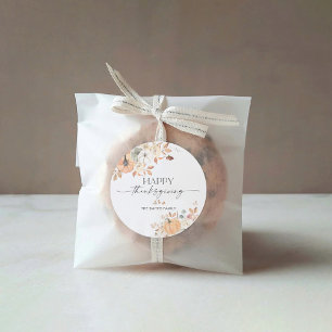 Rustikale Kürbis-Erntedankfest-Aufkleber Runder Aufkleber