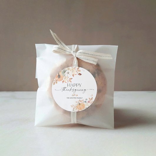 Rustikale Kürbis-Erntedankfest-Aufkleber Runder Aufkleber