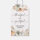 Rustikale Kürbis-Erntedankfest-Geschenkkarte Geschenkanhänger (Vorderseite)