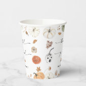 Rustikale Kürbis-Erntedankfest-Papierbecher Pappbecher (Links)